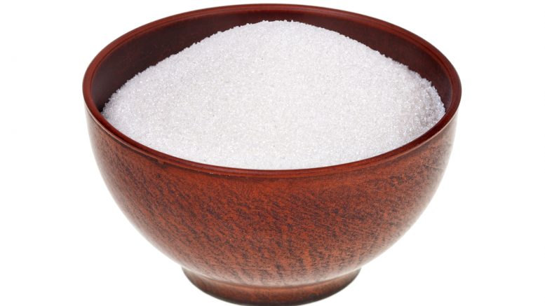 Sugar in the clay bowl