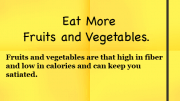 Weight Loss Tip - Eat More fruits and Vegetables