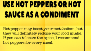 Weight Loss Tip 81 - Use Hot Peppers or Hot Sauce as a Condiment