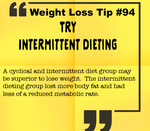 Weight Loss Tip 94 - Try Intermittent Dieting