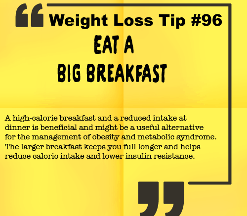 Weight Loss Tip 96 - Eat a Big Breakfast