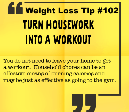 Weight Loss Tip 102 - Turn Housework into a Workout