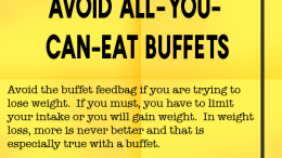 Weight loss tip 128 - Avoid all-you-can-eat buffets