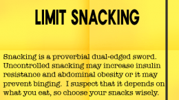 Weight loss tip 130 - Limit snacking