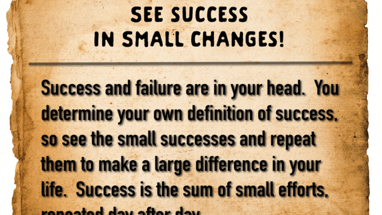 Weight loss tip 142 - See success in small changes