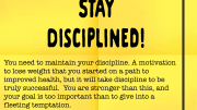 Weight Loss Tip 170 - Stay disciplined