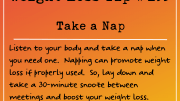 Weight Loss Tip 193 - Take a Nap