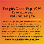 Weight Loss Tip 194 - Have sex and lose weight