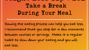 Weight Loss Tip 202 - Take a break during your meal
