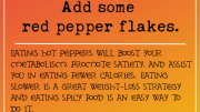 Weight Loss Tip 222 - Add some red pepper flakes