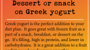 Weight loss tip: Dessert or snack on Greek yogurt