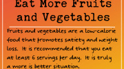 Weight Loss Tip 239- Eat more fruits and vegetables