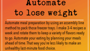 Weight loss tip: Automate to lose weight