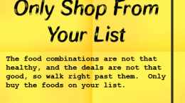 Weight Loss Tip 44 - Only Shop From Your List