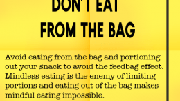 Weight loss tip 129 - Don't eat from the bag