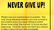 Weight loss tip mac 166 - Never Give Up
