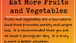 Weight Loss Tip 239- Eat more fruits and vegetables